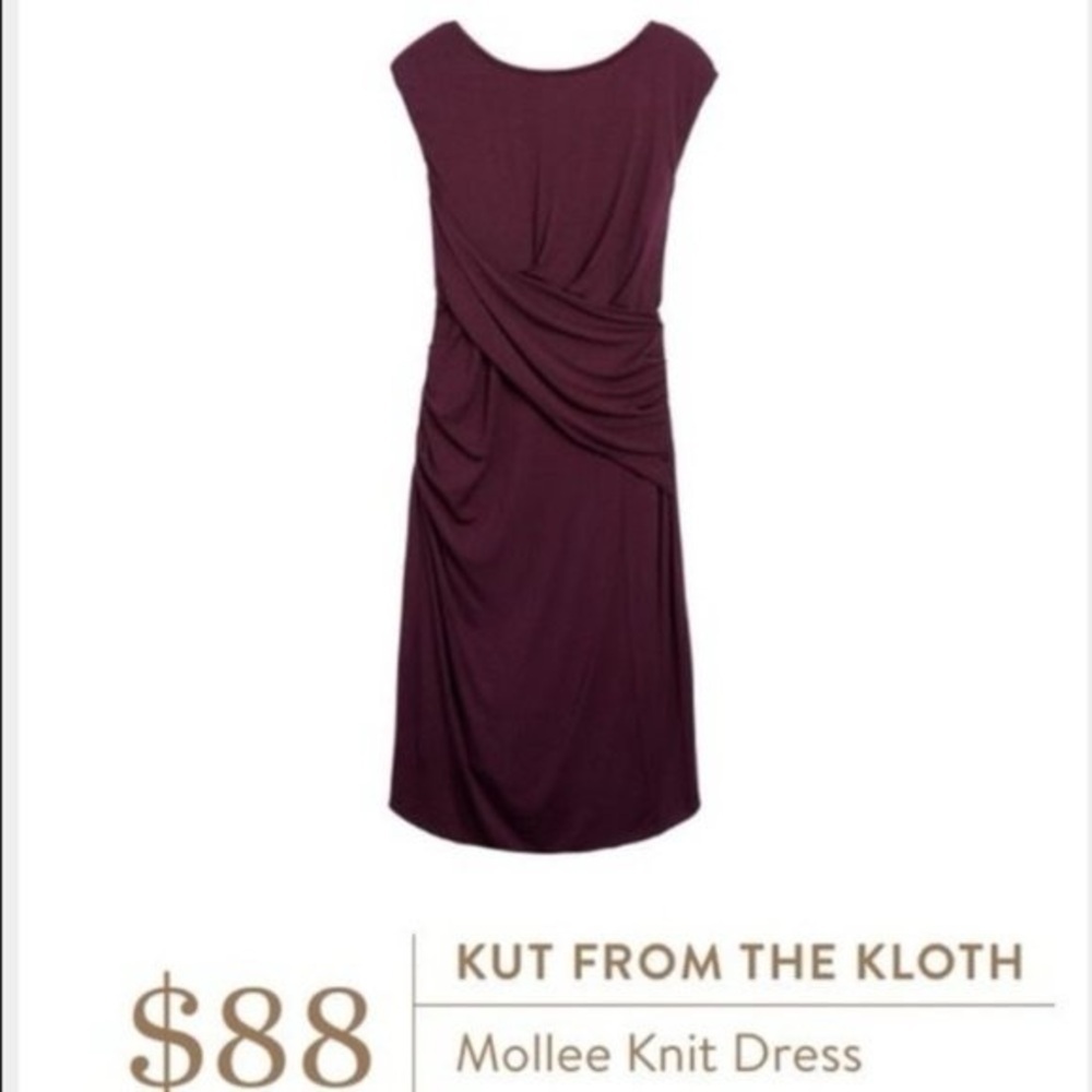 Kut from the Kloth Purple Ruched Sheath Dress